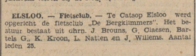 Fietsclub de bergklimmers 26-08-1931 en voetbal club