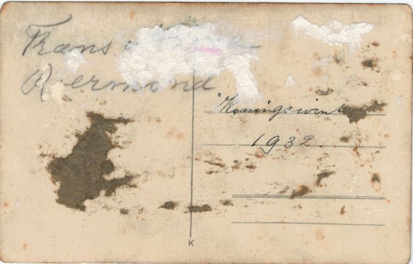 Koningswinter 1932 achterkant foto